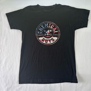 Chemical Guys American Stars & Stripes Crew Neck Black T-Shirt Men's MEDIUM